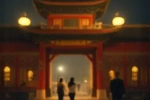 《雨停之前别走》封面，屋檐与连成线的雨帘